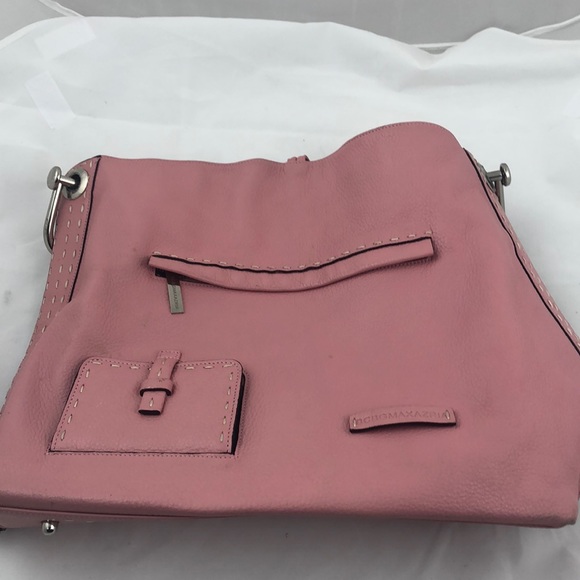 BCBGMaxAzria Hot Pink Leather Shoulder Bag XL - Picture 3 of 3